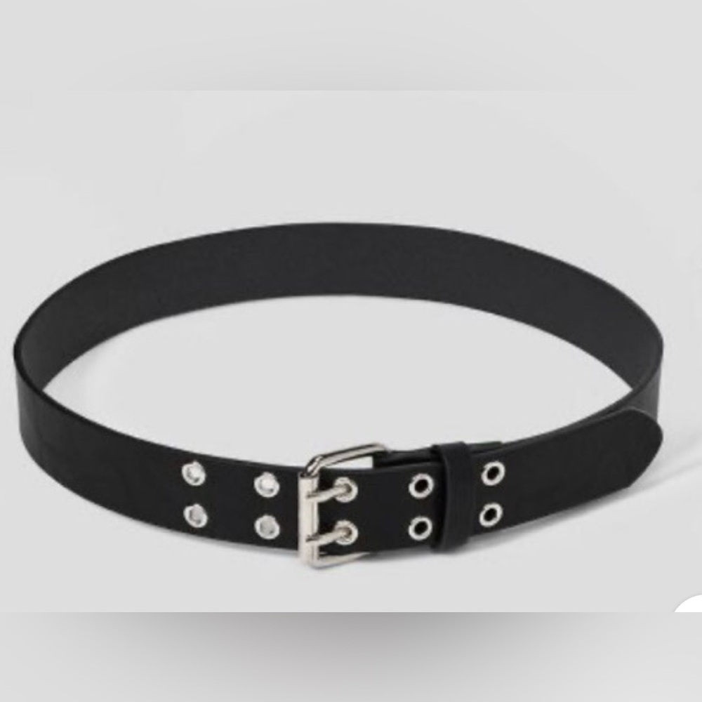 Black Kids Belt with Silver Buckle Size Medium NWT